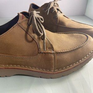 Clarks Men's Vargo Vibe Dark Tan Leather Oxford Lace Up Casual Dress Shoe 9 m